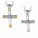 Tubes & Caps Cross Pendant