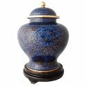 Blue Dynasty Cloissone Urn