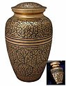Embossed Brass Cremation Urn